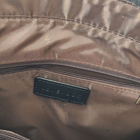 Lovevook Black Tote Bag Zipper Purse Faux Leather 12"X10" Gold Tone Hardware - Picture 7 of 16